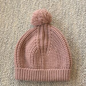 +1 in the family baby girl pink hat